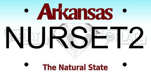 NURSET2 Arkansas License Plate