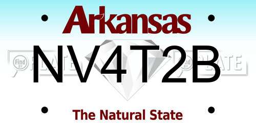 NV4T2B Arkansas License Plate