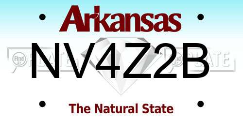 NV4Z2B Arkansas License Plate