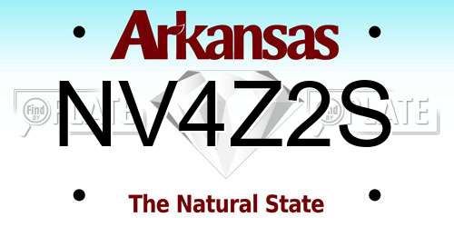 NV4Z2S Arkansas License Plate