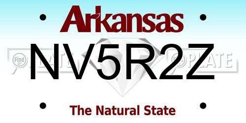 NV5R2Z Arkansas License Plate