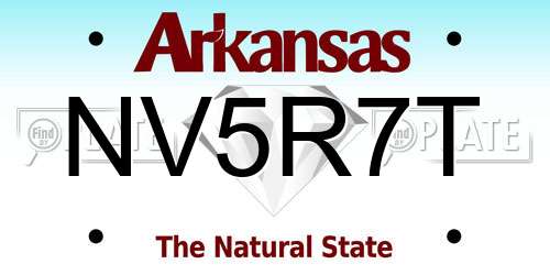 NV5R7T Arkansas License Plate
