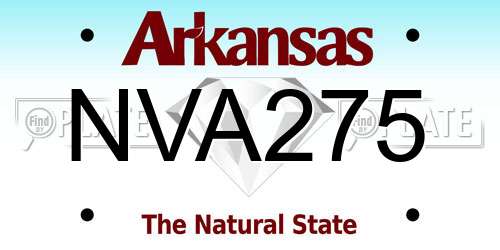 NVA275 Arkansas License Plate