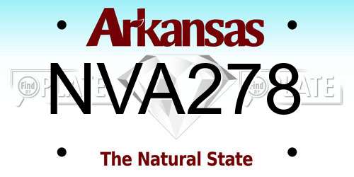 NVA278 Arkansas License Plate