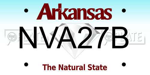 NVA27B Arkansas License Plate