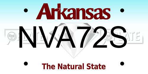 NVA72S Arkansas License Plate