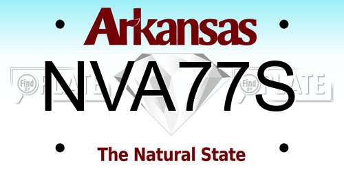NVA77S Arkansas License Plate