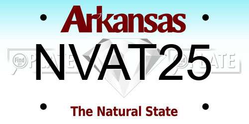 NVAT25 Arkansas License Plate