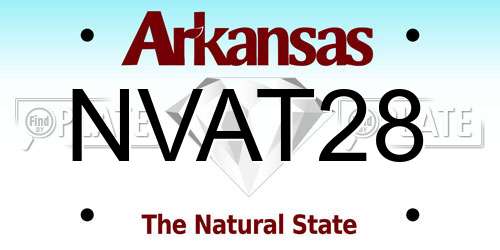 NVAT28 Arkansas License Plate