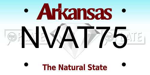 NVAT75 Arkansas License Plate