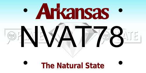 NVAT78 Arkansas License Plate