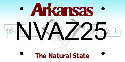 NVAZ25 Arkansas License Plate