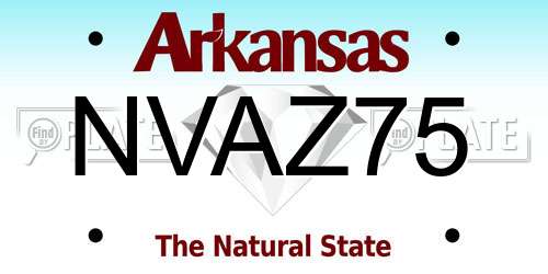 NVAZ75 Arkansas License Plate