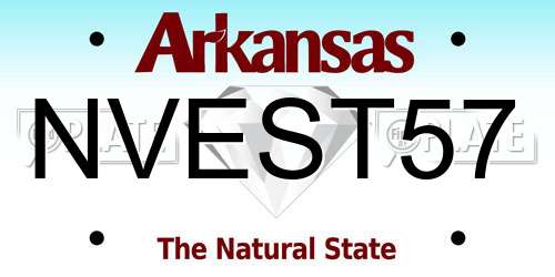 NVEST57 Arkansas License Plate