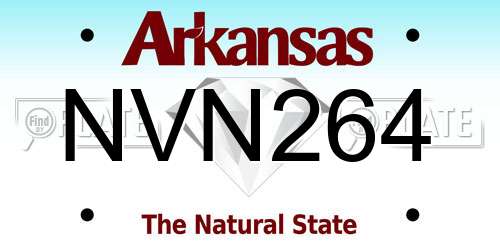 NVN264 Arkansas License Plate