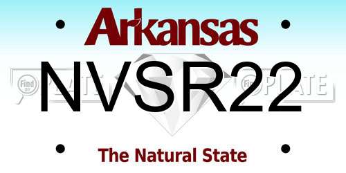 NVSR22 Arkansas License Plate