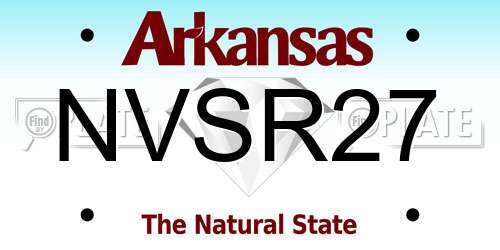 NVSR27 Arkansas License Plate