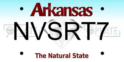 NVSRT7 Arkansas License Plate