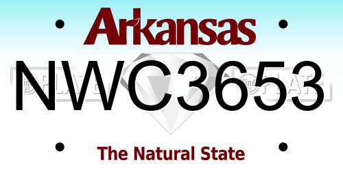 NWC3653 Arkansas License Plate