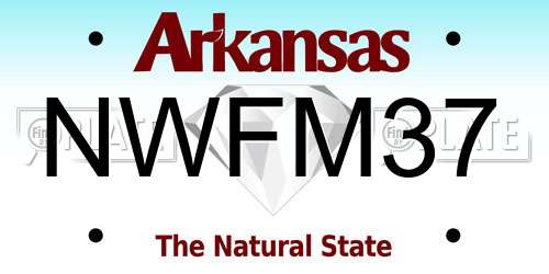 NWFM37 Arkansas License Plate