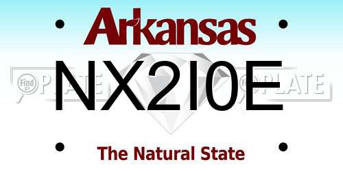 NX2I0E Arkansas License Plate