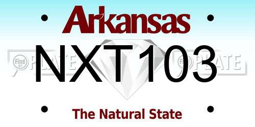 NXT103 Arkansas License Plate