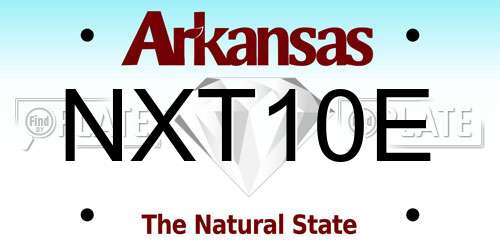 NXT10E Arkansas License Plate