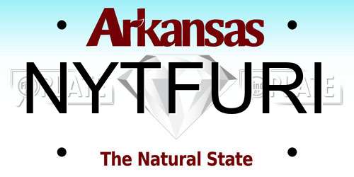 NYTFURI Arkansas License Plate