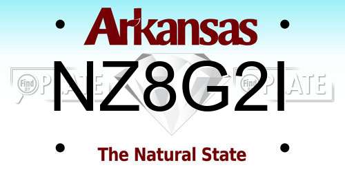 NZ8G2I Arkansas License Plate