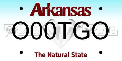 O00TGO Arkansas License Plate