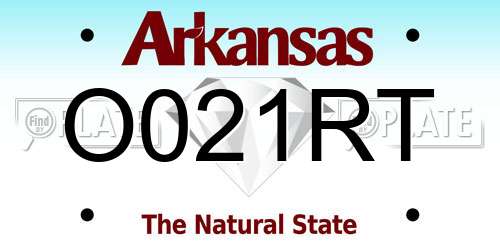 O021RT Arkansas License Plate