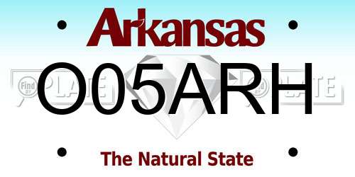 O05ARH Arkansas License Plate