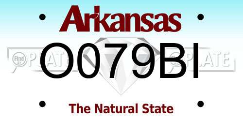 O079BI Arkansas License Plate