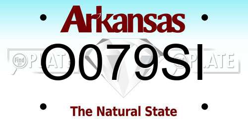 O079SI Arkansas License Plate