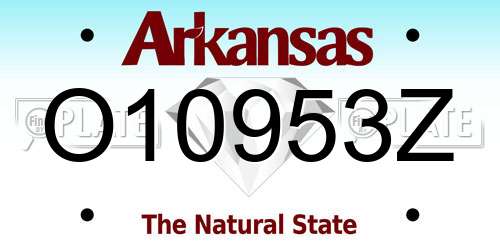 O10953Z Arkansas License Plate