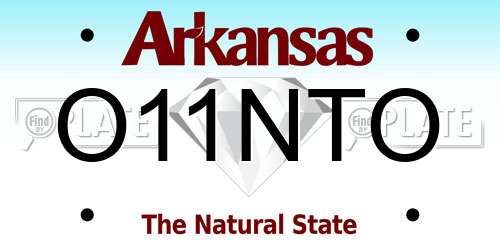 O11NTO Arkansas License Plate