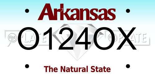 O124OX Arkansas License Plate