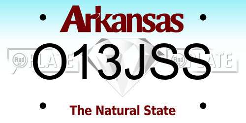 O13JSS Arkansas License Plate