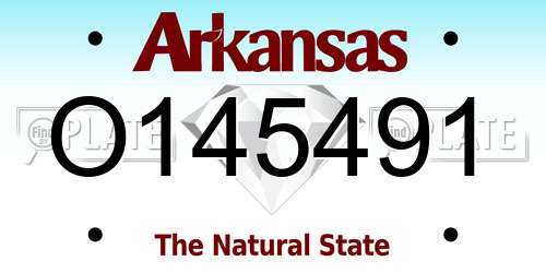 O145491 Arkansas License Plate