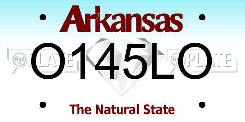 O145LO Arkansas License Plate