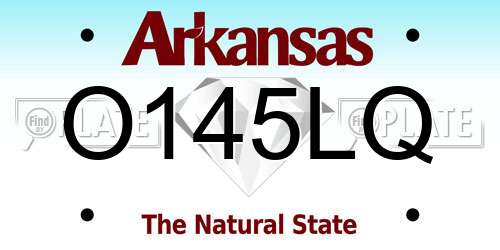 O145LQ Arkansas License Plate