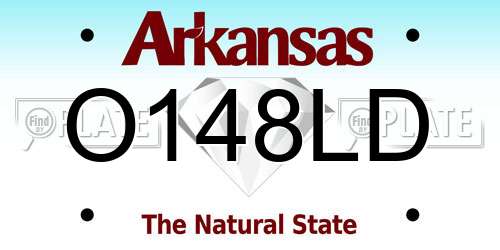 O148LD Arkansas License Plate