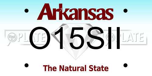 O15SII Arkansas License Plate