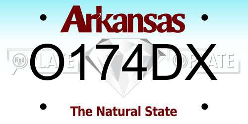O174DX Arkansas License Plate