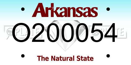 O200054 Arkansas License Plate