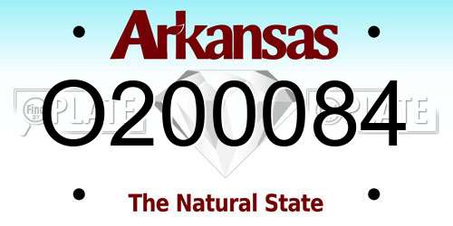 O200084 Arkansas License Plate
