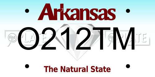 O212TM Arkansas License Plate