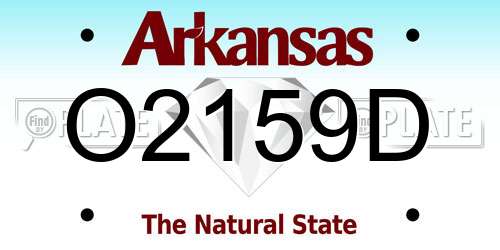 O2159D Arkansas License Plate