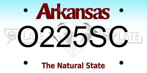 O225SC Arkansas License Plate