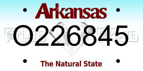 O226845 Arkansas License Plate